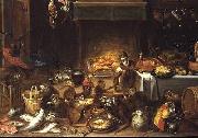Jan Van Kessel Monkeys Feasting oil